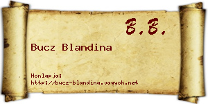 Bucz Blandina névjegykártya